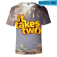 Game It Takes Two 3D print t-shirt Men/Women summer Casual Short Sleeve t shirt fashion harajuku t shirts tee brand Clothes