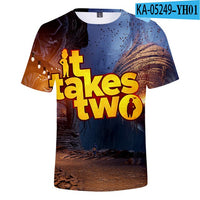 Game It Takes Two 3D print t-shirt Men/Women summer Casual Short Sleeve t shirt fashion harajuku t shirts tee brand Clothes